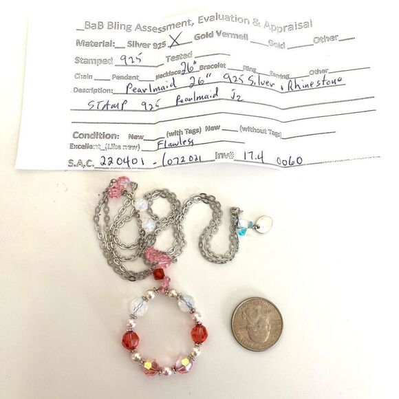 BX# $ 1/2 PRICE $pecial  925 Silver & Crystal Necklace - Picture 10 of 10